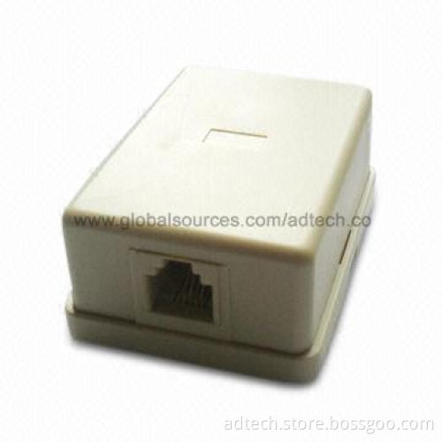 Modular Jack, RJ11 Mounting Box, 1 Port